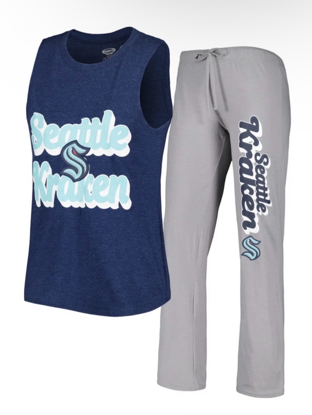 Seattle Kraken Concepts Sport Women's Meter Muscle Tank Top & Pants Sleep Set